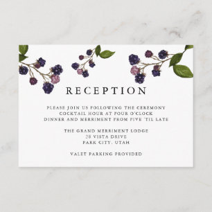 Blueberry WEDDING RECEPTION ENCLOSURE Card