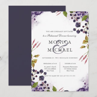 Blueberry | Wedding Rehearsal Dinner Invitation