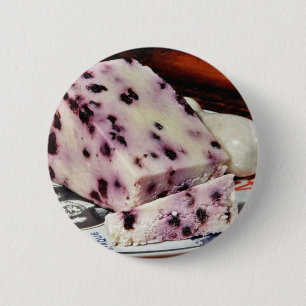 Blueberry White Stilton 2 Inch Round Button
