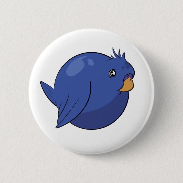Bluebirbly 2 Inch Round Button (Front)