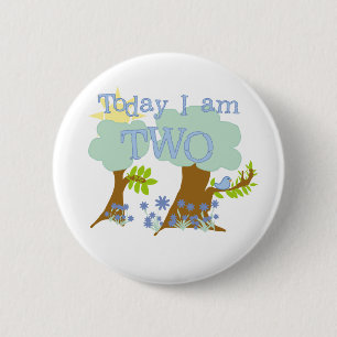Bluebird 2nd Birthday Tshirts and Gifts 2 Inch Round Button