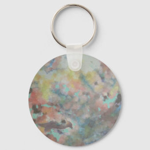 Bluebird Abstract Digital Art Keychain