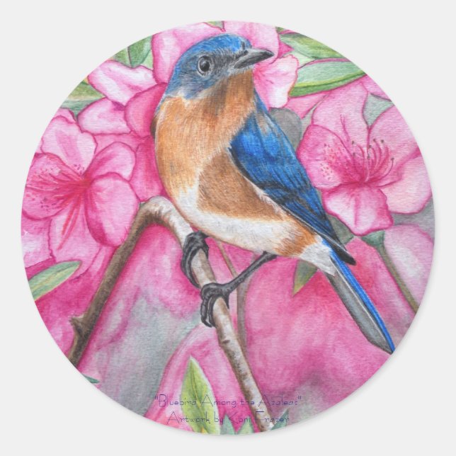 Bluebird Among the Azaleas STICKERS (Front)