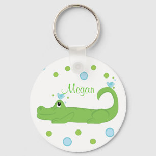 Bluebird and Gator Keychain
