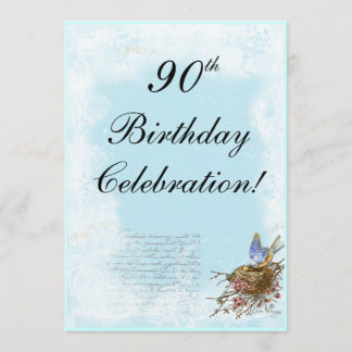 Bluebird and Nest Invitation