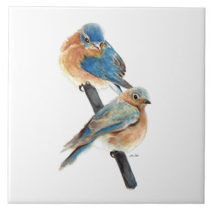 Bluebird Art Decor Tile