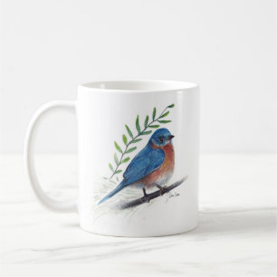 Bluebird Bird Art Café Mug