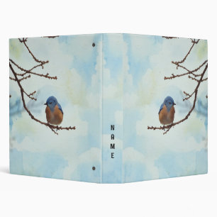Bluebird Bird Art Personal Notebook Binder