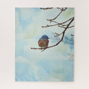 Bluebird Blue Bird Art Nature Art Big Puzzle