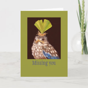 bluebird card (baby) "Missing You"