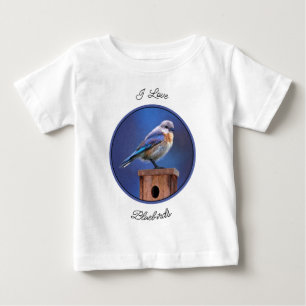 Bluebird (Female) Painting - Original Bird Art Baby T-Shirt