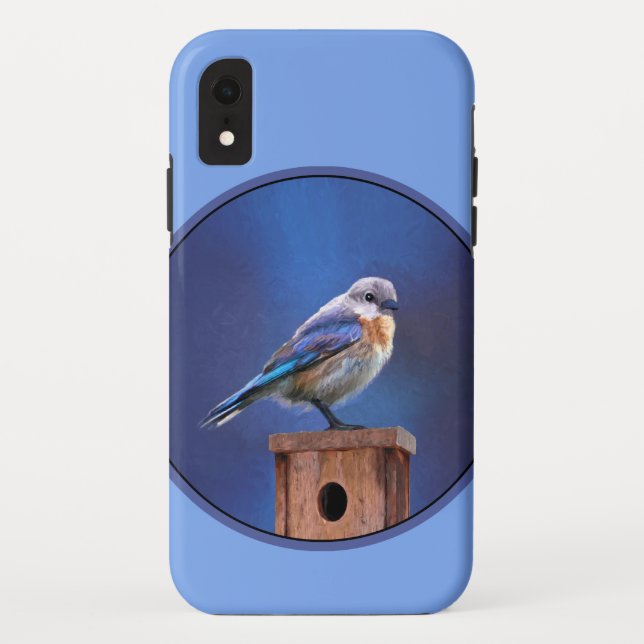 Bluebird (Female) Painting - Original Bird Art Case-Mate iPhone Case (Back)
