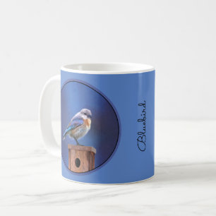 Bluebird (Female) Painting - Original Bird Art Coffee Mug