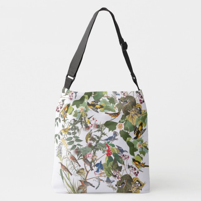 Bluebird & Finches Birds Audubon Tote Bag (Back)