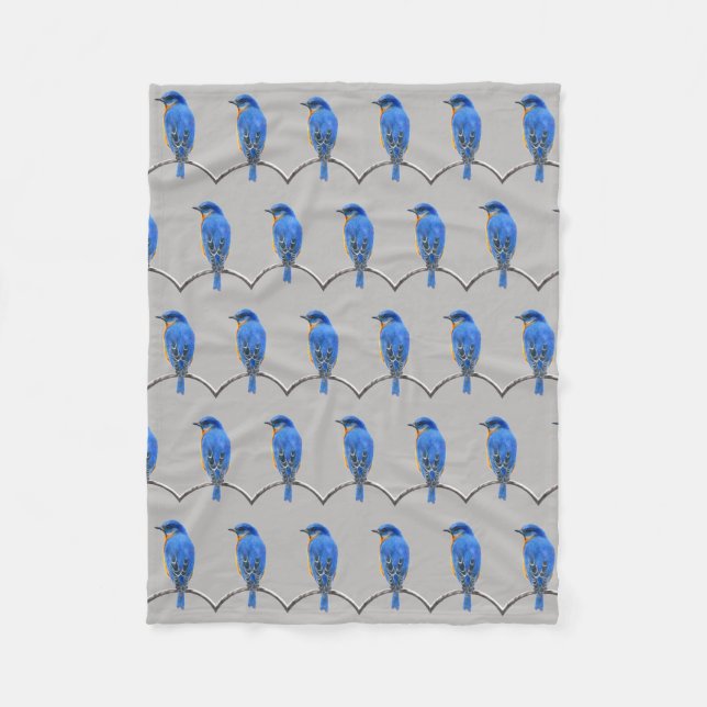 Bluebird Fleece Blanket (Front)