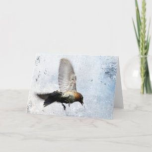 Bluebird Grunge Holiday Card