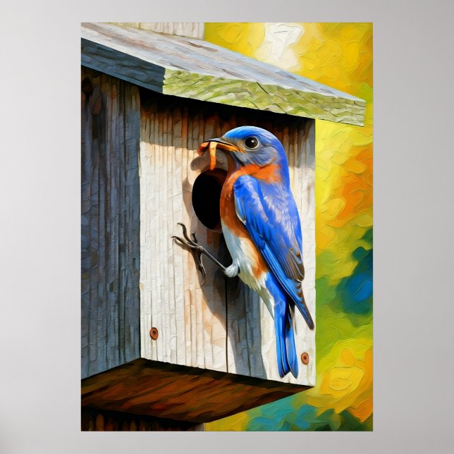 Bluebird Haven: Feeding the Babies Poster (Front)