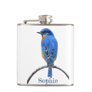 Bluebird Hip Flask
