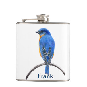 Bluebird Hip Flask