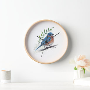 Bluebird Home Décor Wall Clock