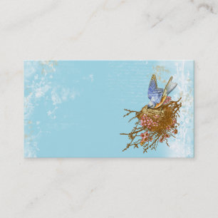 Bluebird in Nest Business Card