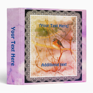 Bluebird In Winter Animal Art Personalized Binder