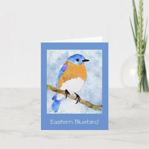 Bluebird - mâle - Carte pour notes d'aquarelle