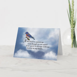 Bluebird Memorial Poem Card
