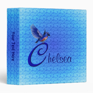 Bluebird Monogram Initial C Personalized Binder