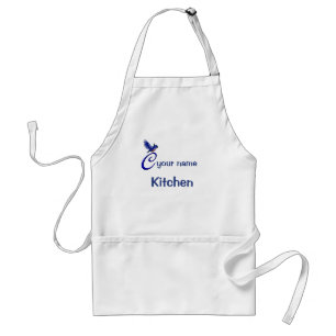 Bluebird Monogram Initial C Personalized Standard Apron