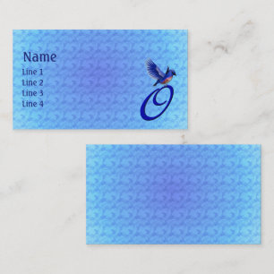 Bluebird Monogram Initial O Elegant Business Card