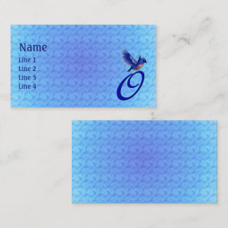 Bluebird Monogram Initial O Elegant Business Card
