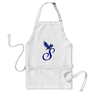Bluebird Monogram Initial S Standard Apron