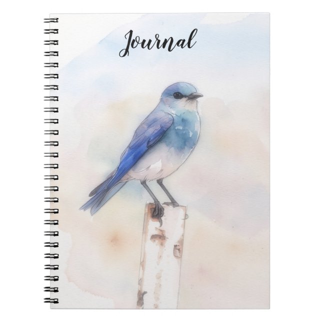 Bluebird Nature Art Personalize Journal (Front)
