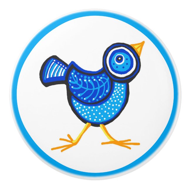 Bluebird of Happiness Ceramic Knob (Front)