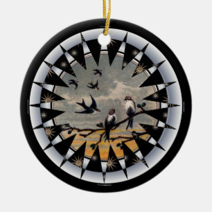 Bluebird of Happiness Ceramic Pendant Ornament