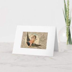 Bluebird of Happiness Holiday Card