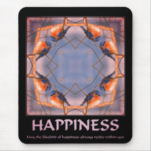 Bluebird Of Happiness Inspirational Mouse Pad