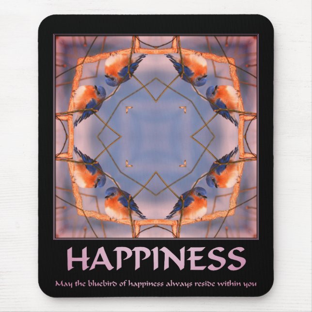 Bluebird Of Happiness Inspirational Mouse Pad (Front)