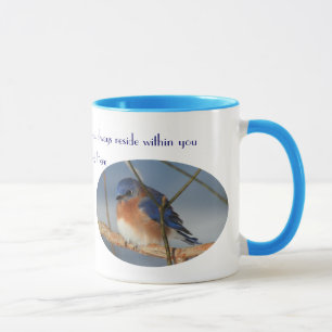 Bluebird Of Happiness Inspirational Mug