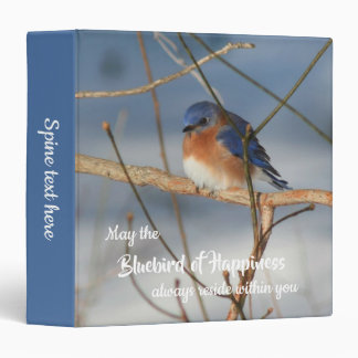 Bluebird Of Happiness Inspirational Personalized Binder