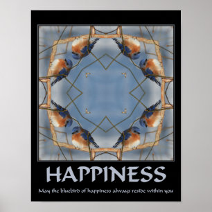Bluebird Of Happiness Inspirational Poster