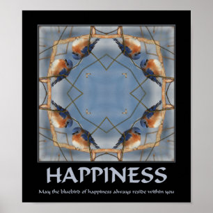 Bluebird Of Happiness Inspirational Poster