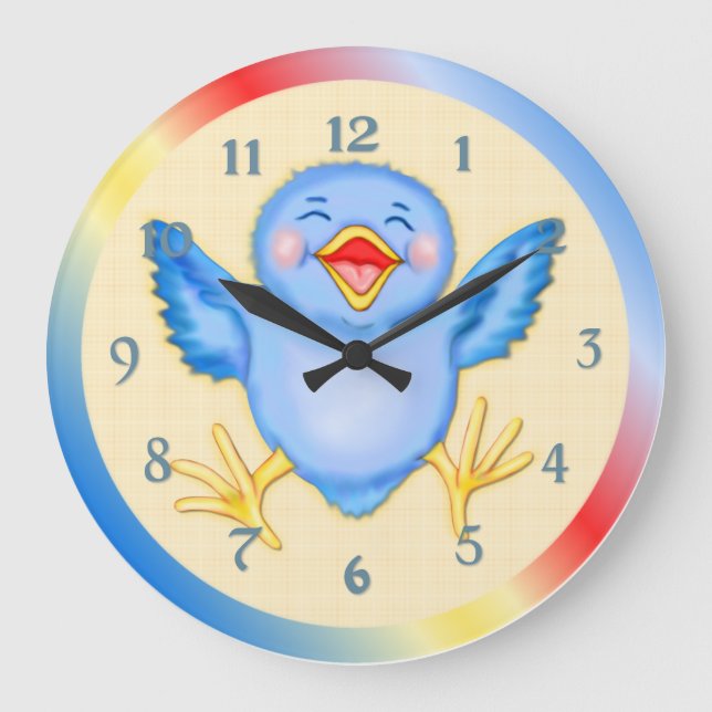Bluebird of Happiness Large Clock (Front)