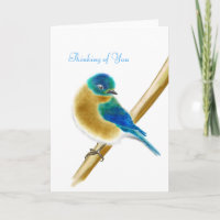 Bluebird of Happiness Thinking of You Card