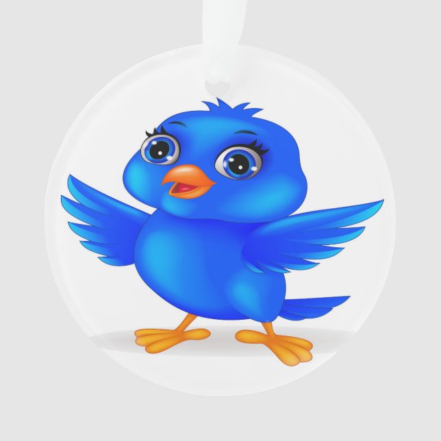 Bluebird of Happiness Year Round Decor Ornament (Front)