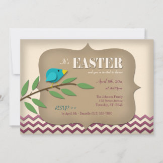 Bluebird on a Branch Scrapbook Easter Invitations