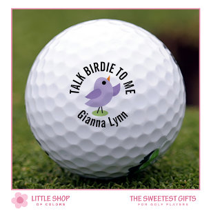 Bluebird on Putting Green Monogrammed Golf Balls