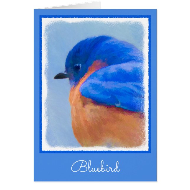 Bluebird Painting - Original Bird Art (Front)