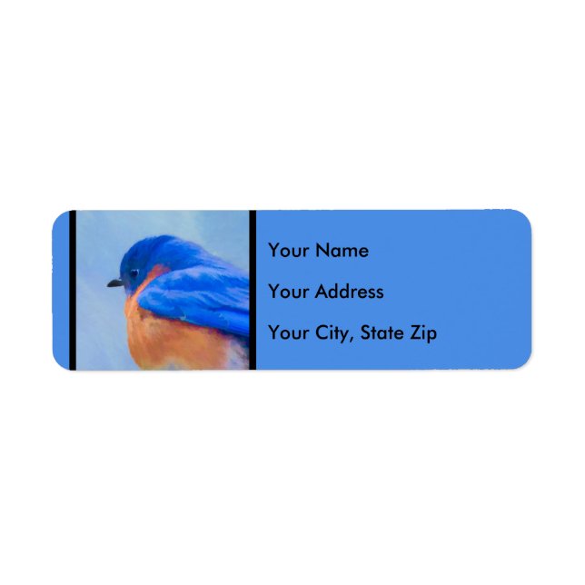Bluebird Painting - Original Bird Art (Front)